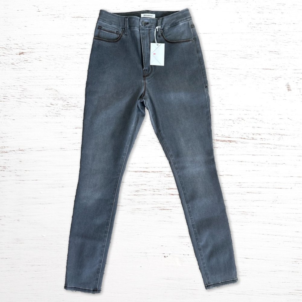 GOOD AMERICAN Good Waist Jeans in Gray Skinny Size 6/28 High Waist NEW WITH TAGS